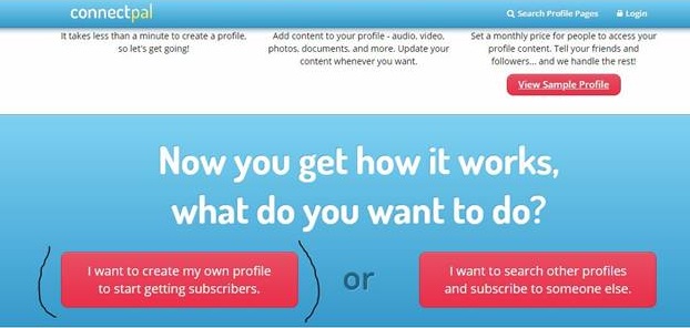 Create a profile on Connectpal