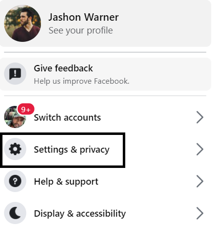 Settings and Privacy on Facebook